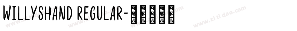 WillysHand Regular字体转换
